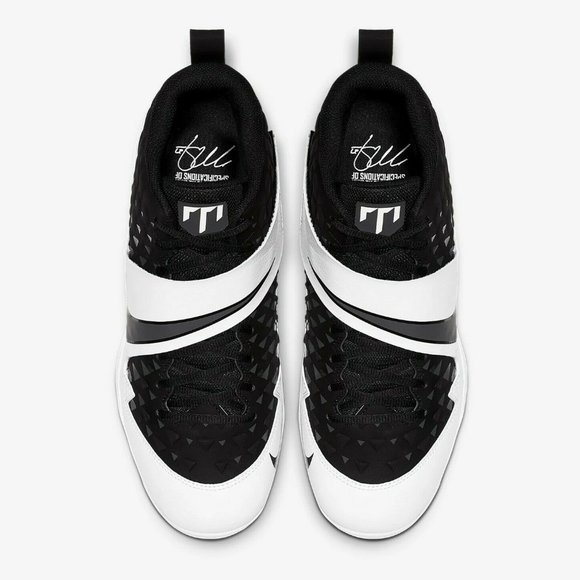 Nike Black and White Athletic Shoes with Velcro Strap - Picture 4 of 5